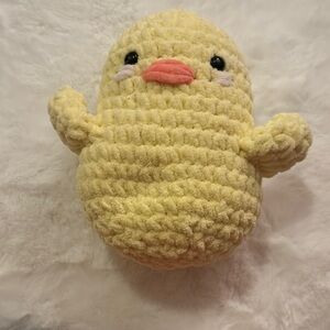Yellow Plush Chick Toy for Small Pets